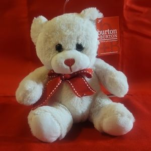 VALENTINE 7" WHITE PLUSH TEDDY BEAR